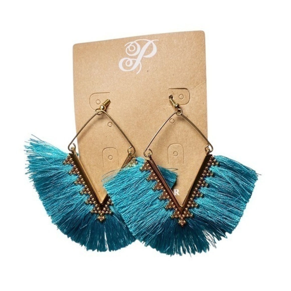 Plunder Jaymes Blue Tassel Earrings